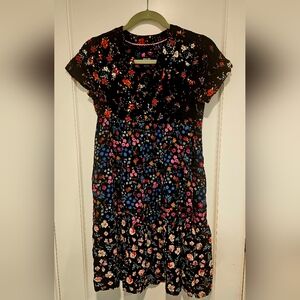 Anthropologie Maeve Spring Blooms Versatile Black Floral Dress XS